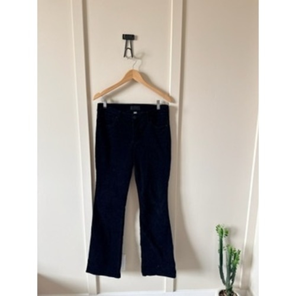 Kut from the Kloth Black Corduroy Bootcut Pants Womens Size 6 Stretch Cotton